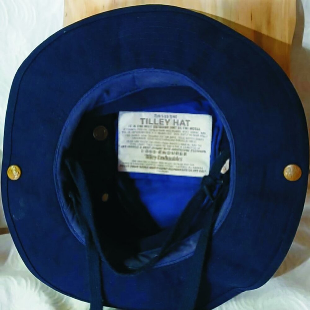 2 Tilley Hat (s) Navy Blue and Light Green size 7 1/8 - Picture 5 of 5